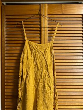 Mustard Yellow Spaghetti Strap jumpsuit